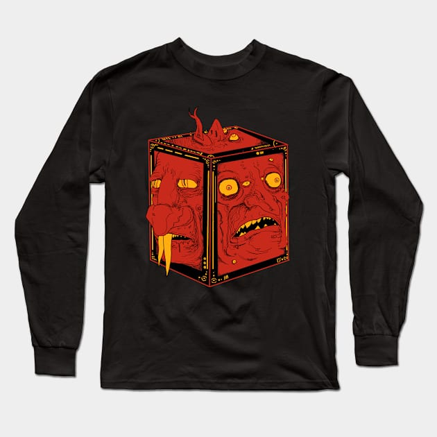 Face Cube Long Sleeve T-Shirt by Max Schaller Art